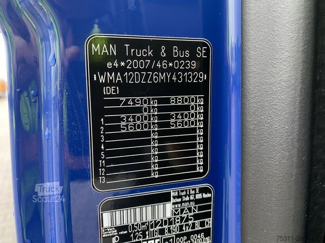 Camion bâché MAN TGL 8.190 TG3 | Bremse70%*ReifenTOP*Automatik*AC