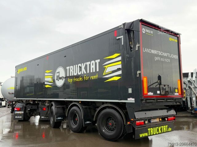 Puspiekabe ar staigājošo grīdu H&W AGRAR 70 cbm, Zwangslenkung, MIETEN?