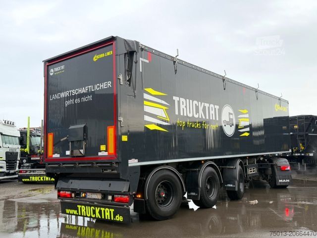 Puspiekabe ar staigājošo grīdu  H&W AGRAR 70 cbm, Zwangslenkung, MIETEN?