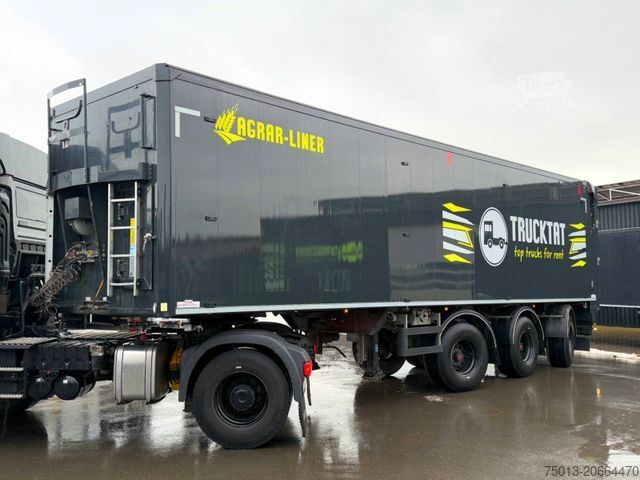 Puspiekabe ar staigājošo grīdu H&W AGRAR 70 cbm, Zwangslenkung, MIETEN?