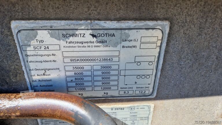 Auflieger-Wechselfahrgestell Schmitz SCF 24G Slider