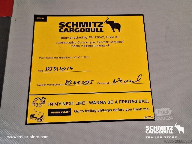 Atvira puspriekabė su tentu Schmitz Cargobull Curtainsider Mega