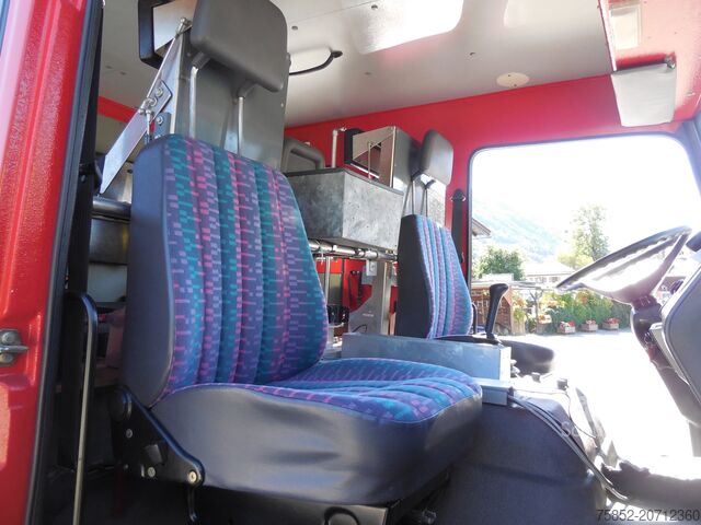 Feuerwehr Löschfahrzeug Mercedes-Benz 1124 AF LF 16 Löschfahrzeug Schlauchhaspel Metz Pumpe Feuerwehr