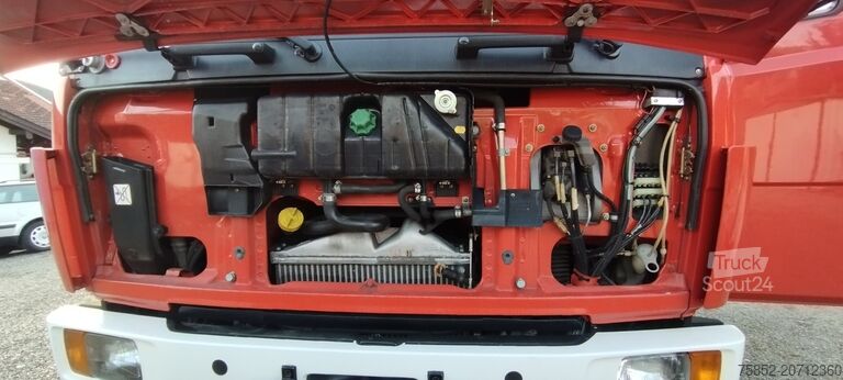 Feuerwehr Löschfahrzeug Mercedes-Benz 1124 AF LF 16 Löschfahrzeug Schlauchhaspel Metz Pumpe Feuerwehr