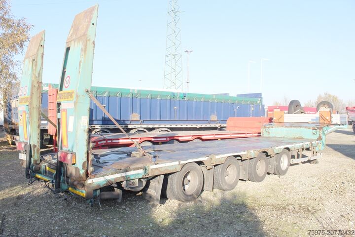 شبه مقطورة منخفضة السطح لنقل آلات البناء De angelis carrellone allungabile eccezionale usato