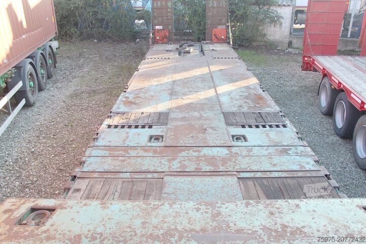 شبه مقطورة منخفضة السطح لنقل آلات البناء De angelis carrellone allungabile eccezionale usato