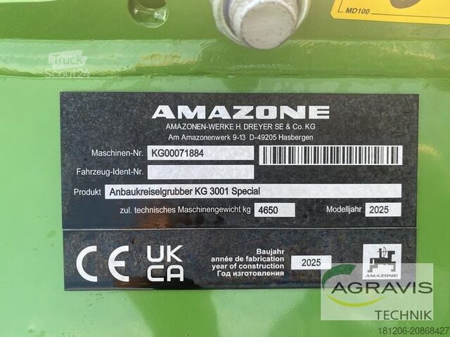 Field cultivator Amazone KG 3001 SPECIAL