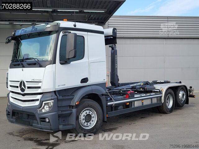 Containertransport (haakarmsysteem) Mercedes Actros 2745 6X2 New! Meiller RS21.70 Abrollkipp...