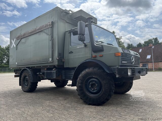 LKW mit Kofferaufbau Unimog Unimog U 1550 L37 Ex Bundeswehr Regiefahrzeug Expeditionsmobil (ggf mit Splittgetriebe)