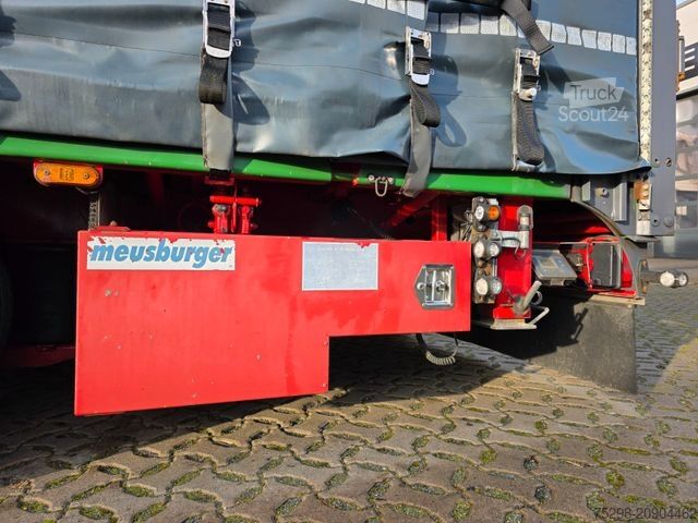 Brandalı açık yarı römork MEUSBURGER MPS-4 / verbreiterbar / Lenkachse / Liftachse
