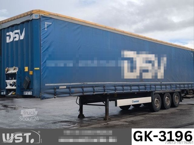 Öppen semitrailer med kapell KRONE SD 27 Planauflieger mit Edscha | ABS, EBS, XL