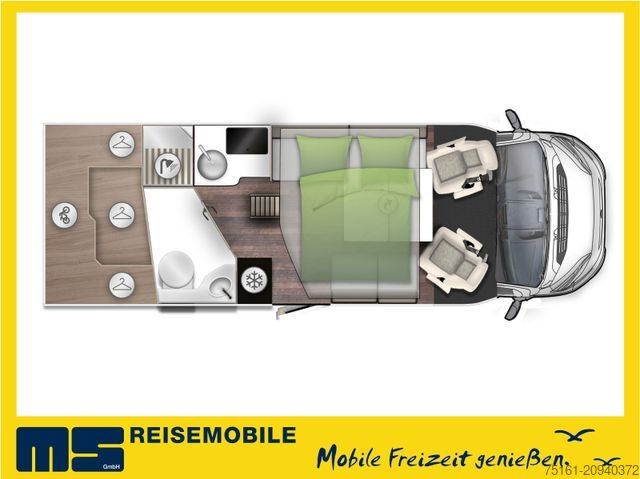 Teilintegriertes Wohnmobil FORSTER T 699 LF /-2025- /140PS / XXL- HUBBETT & RAUMBAD
