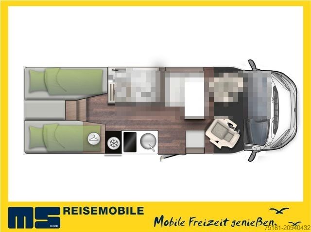 Teilintegriertes Wohnmobil FORSTER T 699 EB / -2026-/ 140PS/ EINZELBETTEN & HUBBETT