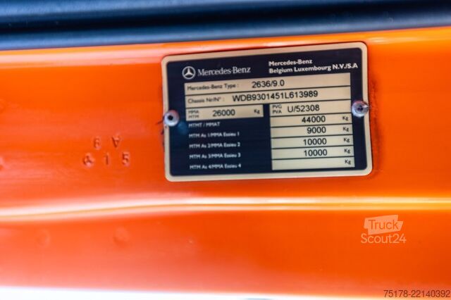 Rakodóplatform Mercedes-Benz ACTROS 2636 K-MP3 + EFFER 305/8S
