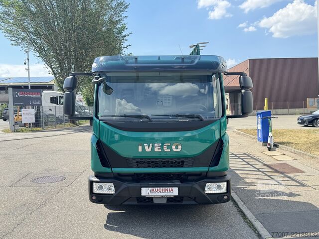 Специално модифициран транспортер за транспорт на стъкло Iveco Eurocargo 75-21 HEGLA-Glastransport Kran