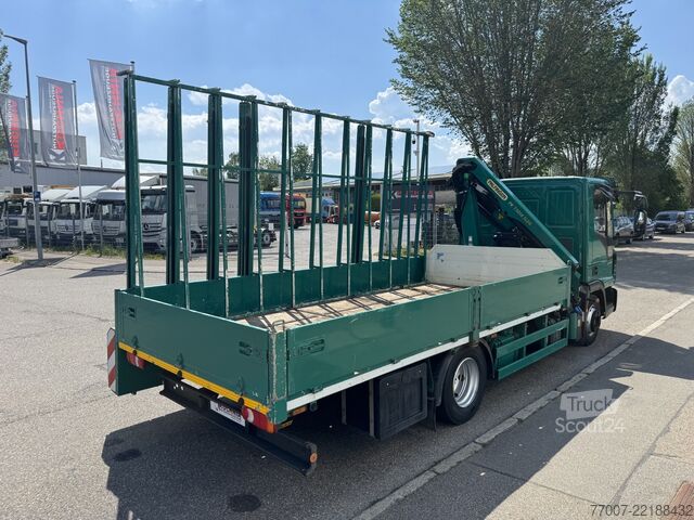 Специално модифициран транспортер за транспорт на стъкло Iveco Eurocargo 75-21 HEGLA-Glastransport Kran