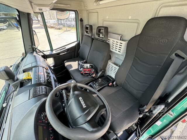 Специално модифициран транспортер за транспорт на стъкло Iveco Eurocargo 75-21 HEGLA-Glastransport Kran