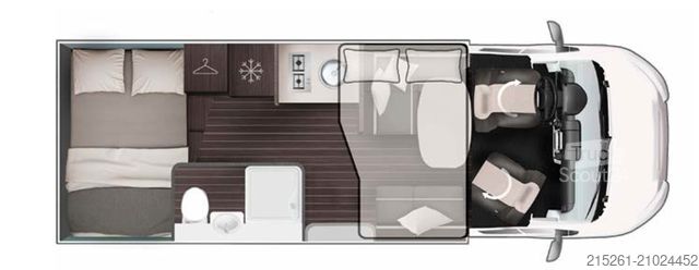 Half-integraal camper ROLLER TEAM Zefiro 295TL, MR25/26 riesiges Queerbett/Garage