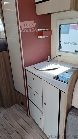 Half-integraal camper ROLLER TEAM Kronos 285TL, Einzelbetten Hubbett MR 25/26