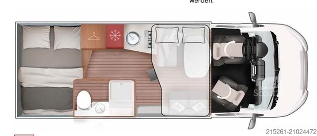 Half-integraal camper ROLLER TEAM Kronos 295 TL, MR 25/26, großes Festbett /Garage