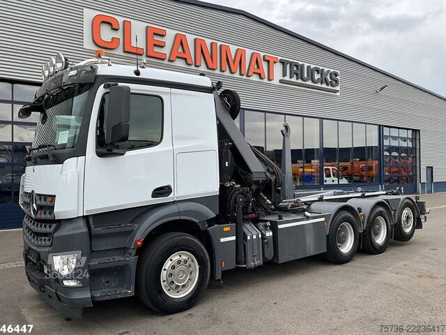 Hakenarmsystem Mercedes-Benz Arocs 3251 8x4 Euro 6 HIab 28 Tonmeter laadkraan