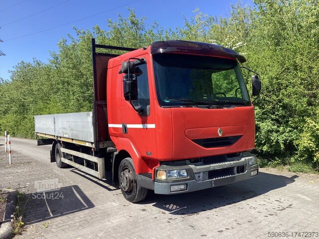 Plattformanhänger Renault Midlum 220 DCI, Klima, 6 Zylinder