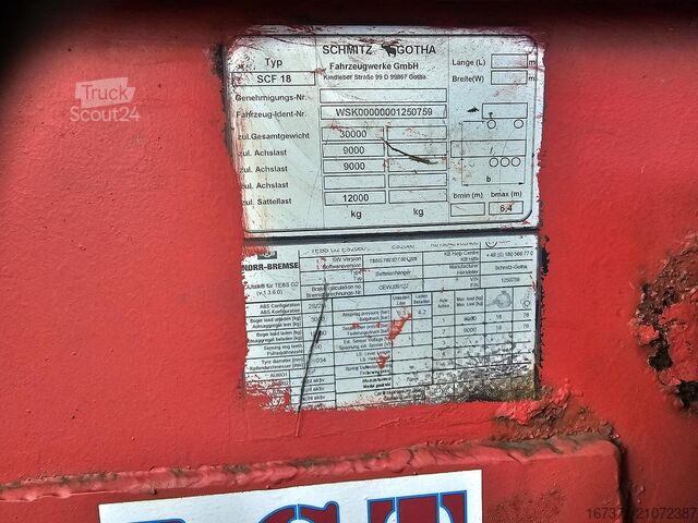 Transporte de contenedores SCHMITZ SCF 18 20 FOOT CONTAINER CHASSIS | AIR SUSP| SA...