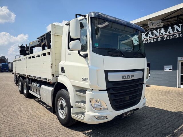 Kuorma-autoon asennettu nosturi DAF CF 460  6x2  Baustoff Palfinger PK18001L