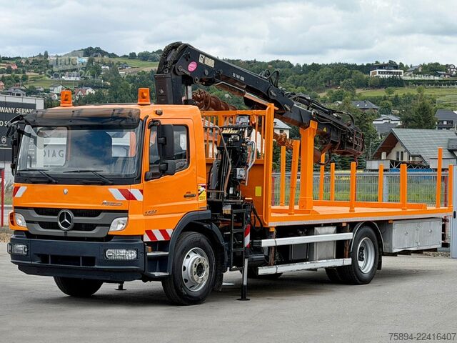 Кран-манипулятор на шасси грузовика MERCEDES-BENZ ATEGO 1324 * HIAB 144 B - DUO + Bohrgerät * TOP