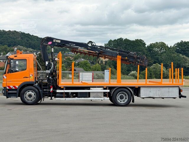 Кран-манипулятор на шасси грузовика MERCEDES-BENZ ATEGO 1324 * HIAB 144 B - DUO + Bohrgerät * TOP