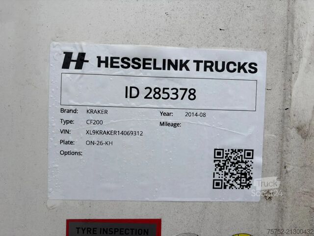 Bevægeligt gulv Kraker 92m3 Cargo Floor GMP, Top condition