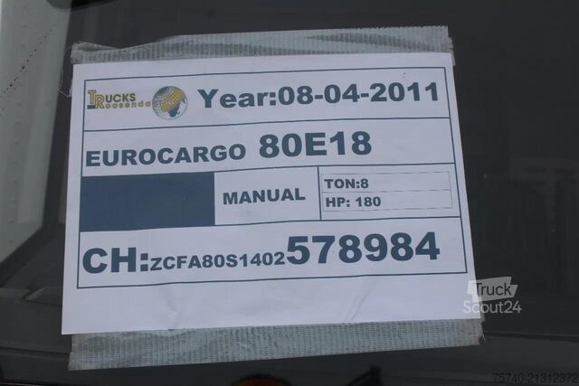 Valigia Iveco Eurocargo 80E18 + MANUAL + EURO 5 + 3 STOELEN