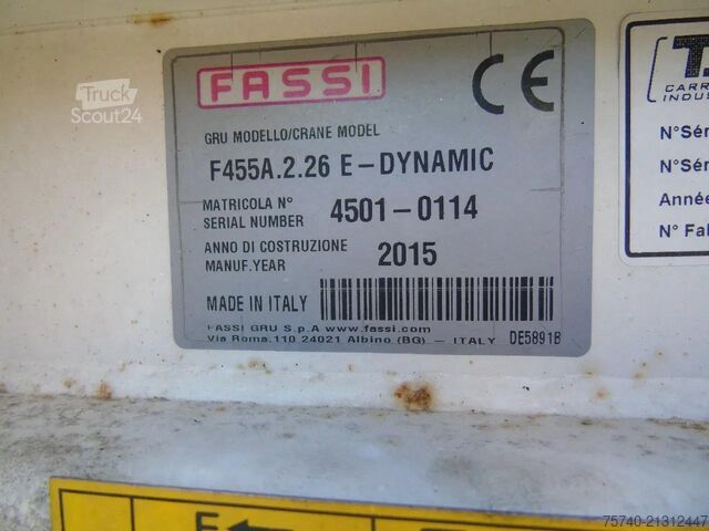Kranbil MAN TGX 26.440 + FASSI 455A.2.26 + EURO 6 +  6X2 + ...