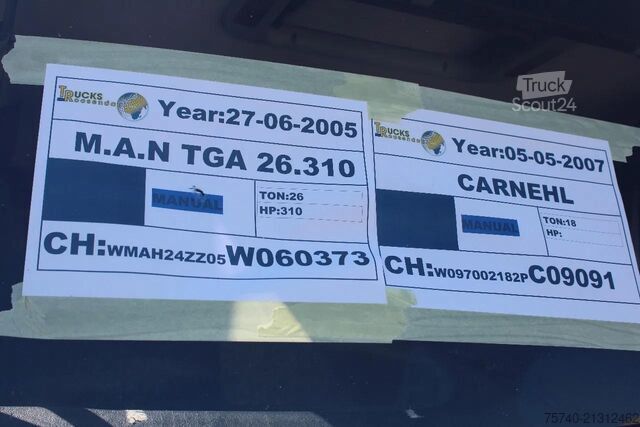 Asfalta smidzinātājs MAN TGA 26.310 + LINDHOFF EN LINNE 6M3 + MANUAL + C...