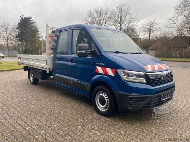 Furgão pick-up MAN TGE 3.180 Pristche mit Kran *Doppelkabine*Ahk*