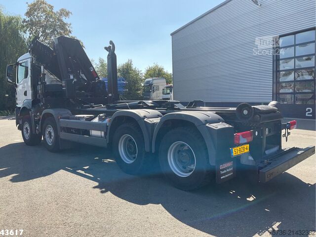 Koukkuvarsijärjestelmä Man TGS 32.470 8x4 Euro 6 Hiab 22 Tonmeter laadkraa...