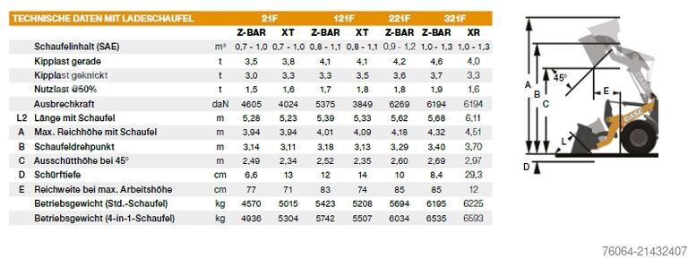Kuormaaja CASE 321F XR NEU /Herstellergarantie E00630