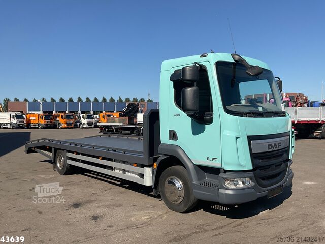 Autonkuljetuspakettiauto DAF LF 180 Euro 6 Autotransporter met oprijplaten J...
