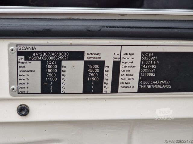 Standaard-SZM Scania R500 V8 Highline 4x2 - Lowdeck - Retarder - Lif...