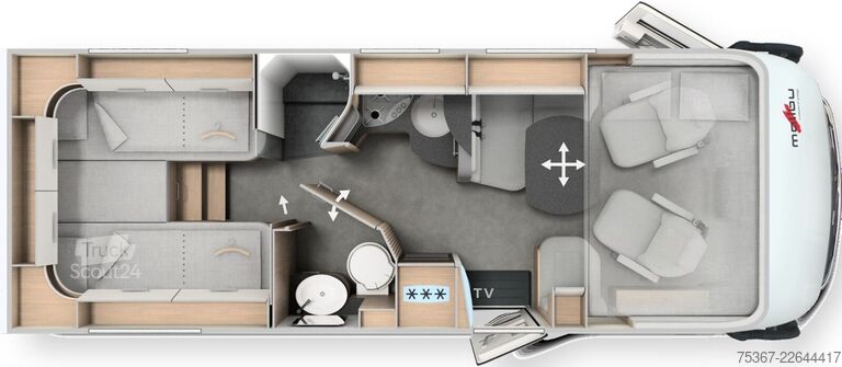 Entegre karavan MALIBU I 450 RB LE comfort Messeangebot CSD 2026