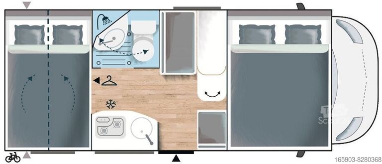 Teilintegriertes Wohnmobil Challenger C194 Markise,Solar,Rückfahrk.,Garage,FRH