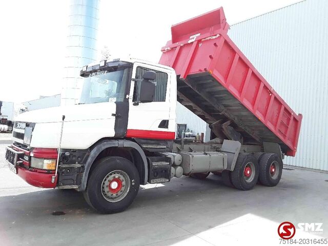 Avfallsbil Scania T 124.360 torpedo manual pump