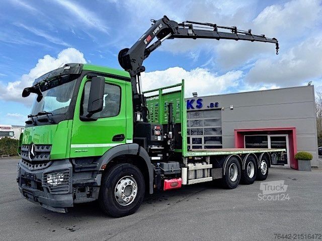 Grue montée sur camion MERCEDES-BENZ AROCS 3240L-8X4-TRIDEM-HIAB X-192E5 KRAN/FUNK/E6