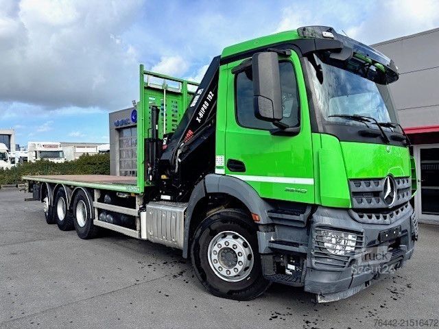 Grue montée sur camion MERCEDES-BENZ AROCS 3240L-8X4-TRIDEM-HIAB X-192E5 KRAN/FUNK/E6