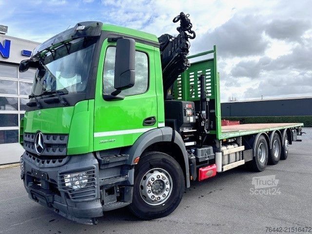 Grue montée sur camion MERCEDES-BENZ AROCS 3240L-8X4-TRIDEM-HIAB X-192E5 KRAN/FUNK/E6