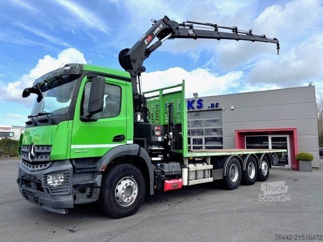 Grue montée sur camion MERCEDES-BENZ AROCS 3240L-8X4-TRIDEM-HIAB X-192E5 KRAN/FUNK/E6