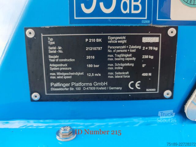 Platforma podnosząca Mercedes-Benz Sprinter 313 CDI Palfinger P210BK