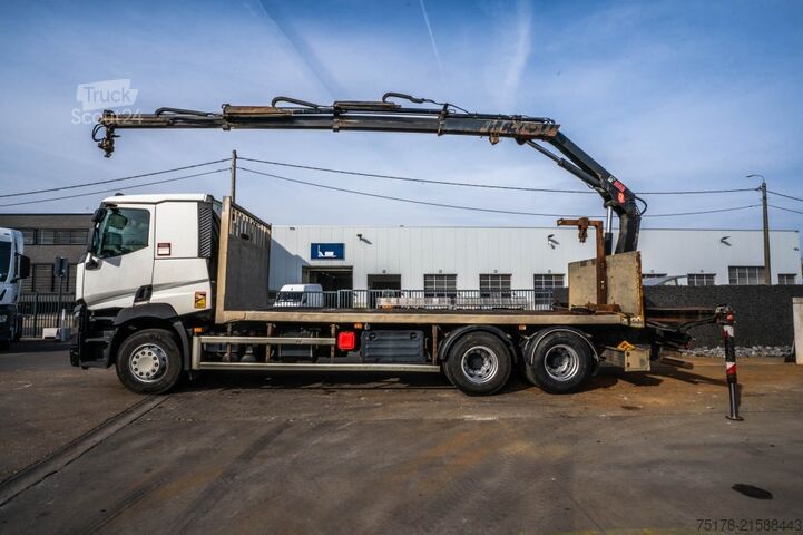 Open body RENAULT C 430 -6X4 + HIAB 14T/m/3ext.