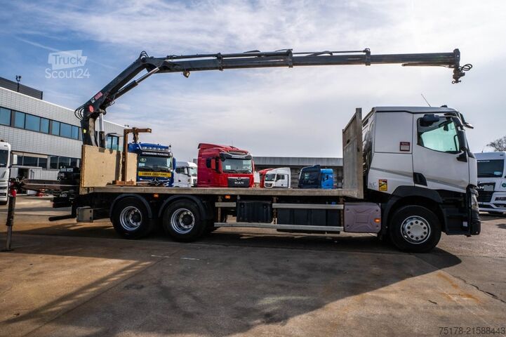 Open body RENAULT C 430 -6X4 + HIAB 14T/m/3ext.