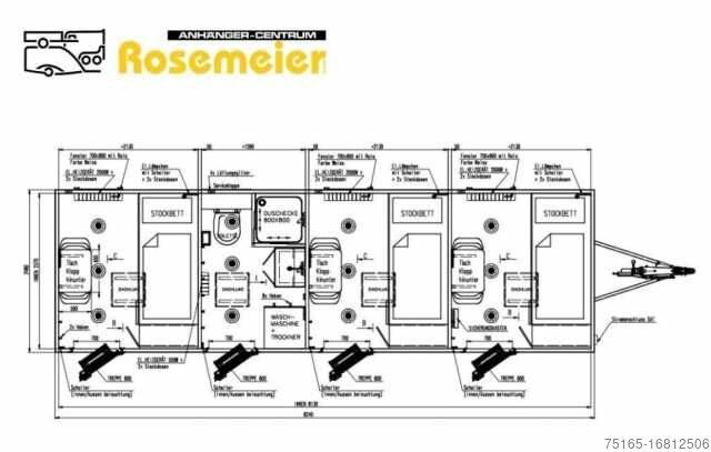 Trailer Rosemeier VE MOBI 8346 SP Mannschaftswagen